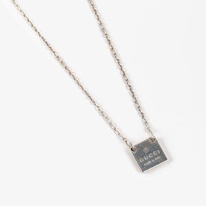 Gucci Sterling Silver Trademark Necklace